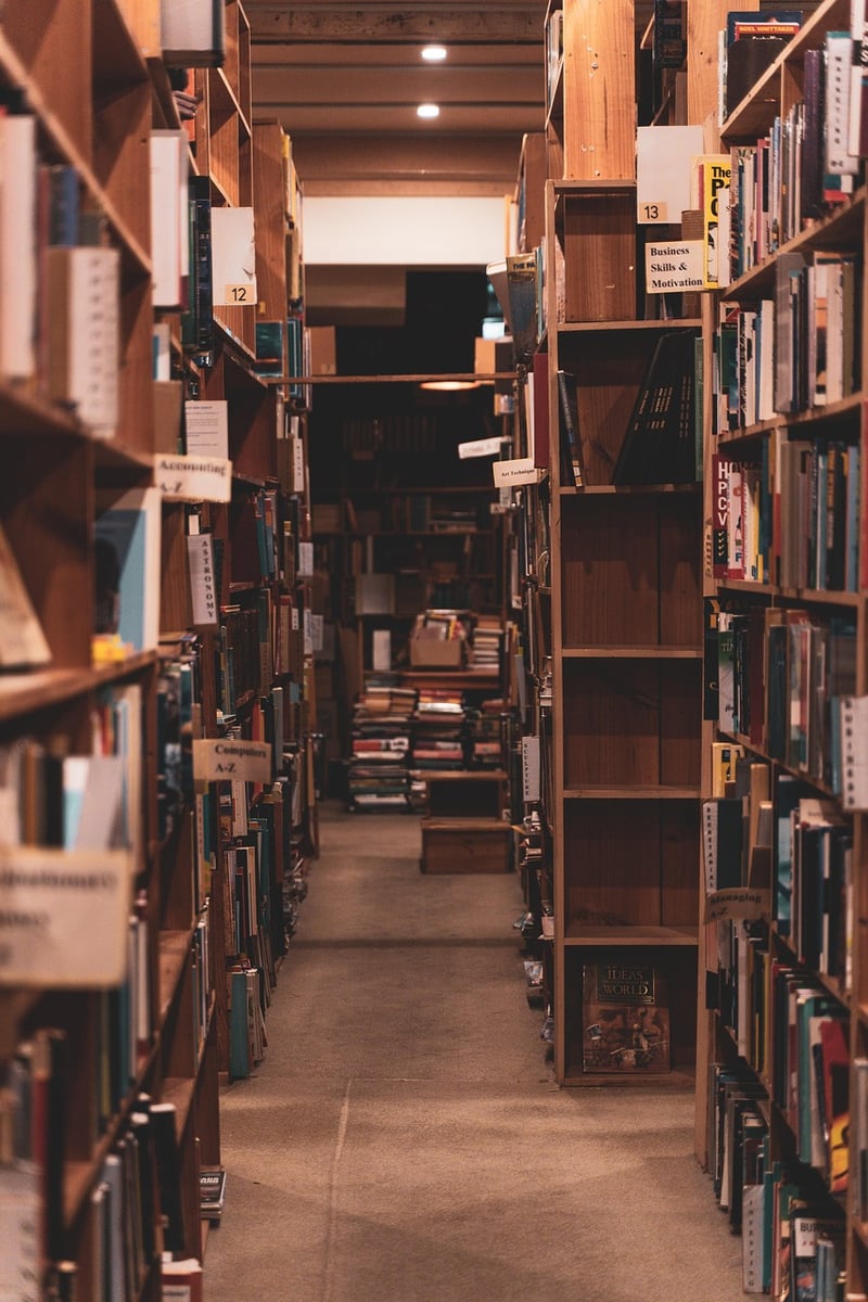 Books on a shelf
