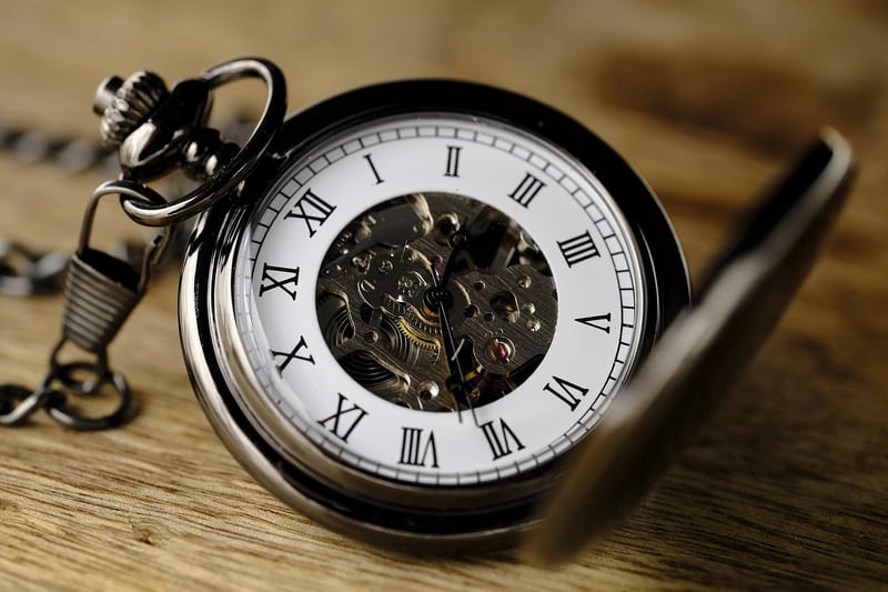 Pocket watch showing time